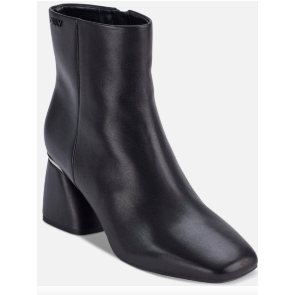 DKNY Caleena Block Heel Dress Boots black NWOB - 9.5